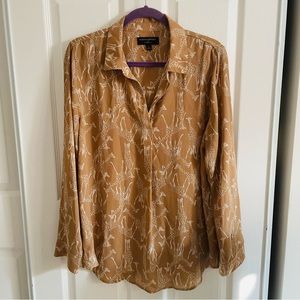 Banana Republic Boyfriend Fit Giraffe Blouse sz L